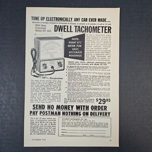 1964 Accurate Instrument Co‎ Vintage Print Ad Bronx NY Dwell Tachometer BT-162